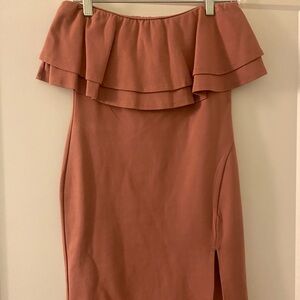 Mauve strapless dress